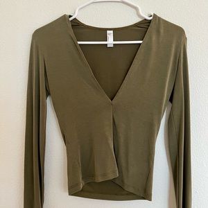 american apparel green long sleeve